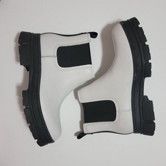 NEW UGG Ashton Chelsea Boots Womens 9.5 White Chunky Chic Boho Retro Y2K - Picture 6 of 11